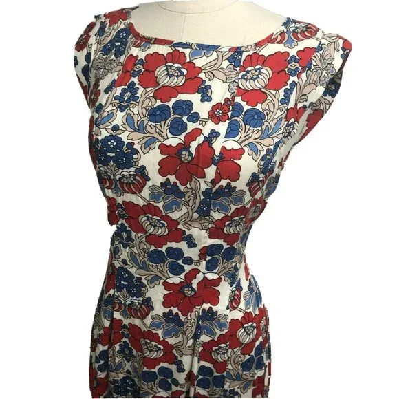 Sunny Girl New | Size 8 | Cap Sleeve Floral Fit & Flare Dress - Picture 4 of 8